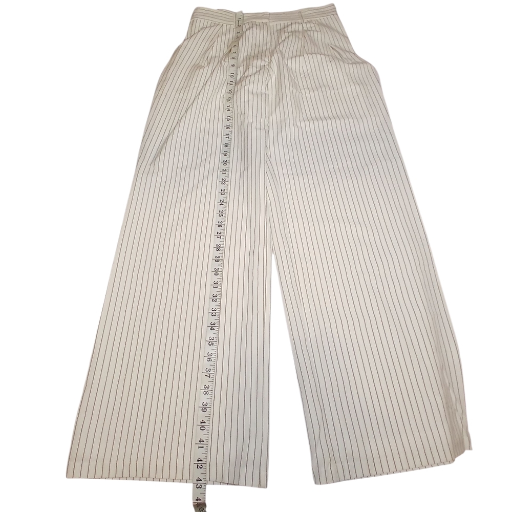 Forever 21 White Pinstripe Wide-Leg Pants – Size XL – NWT - Picture 7 of 13